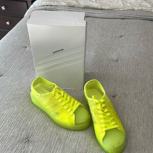 Adidas Superstar Jelly Samba Platform Sneaker Women’s Size 7 Neon Yellow